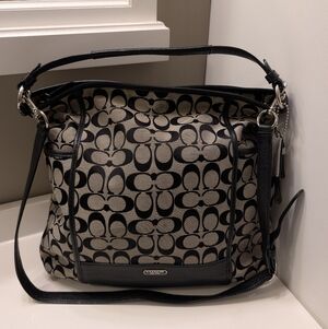 🖤 Vintage Y2K Coach Park Signature Monogram Logo #F30341 Crossbody Shoulder Bag